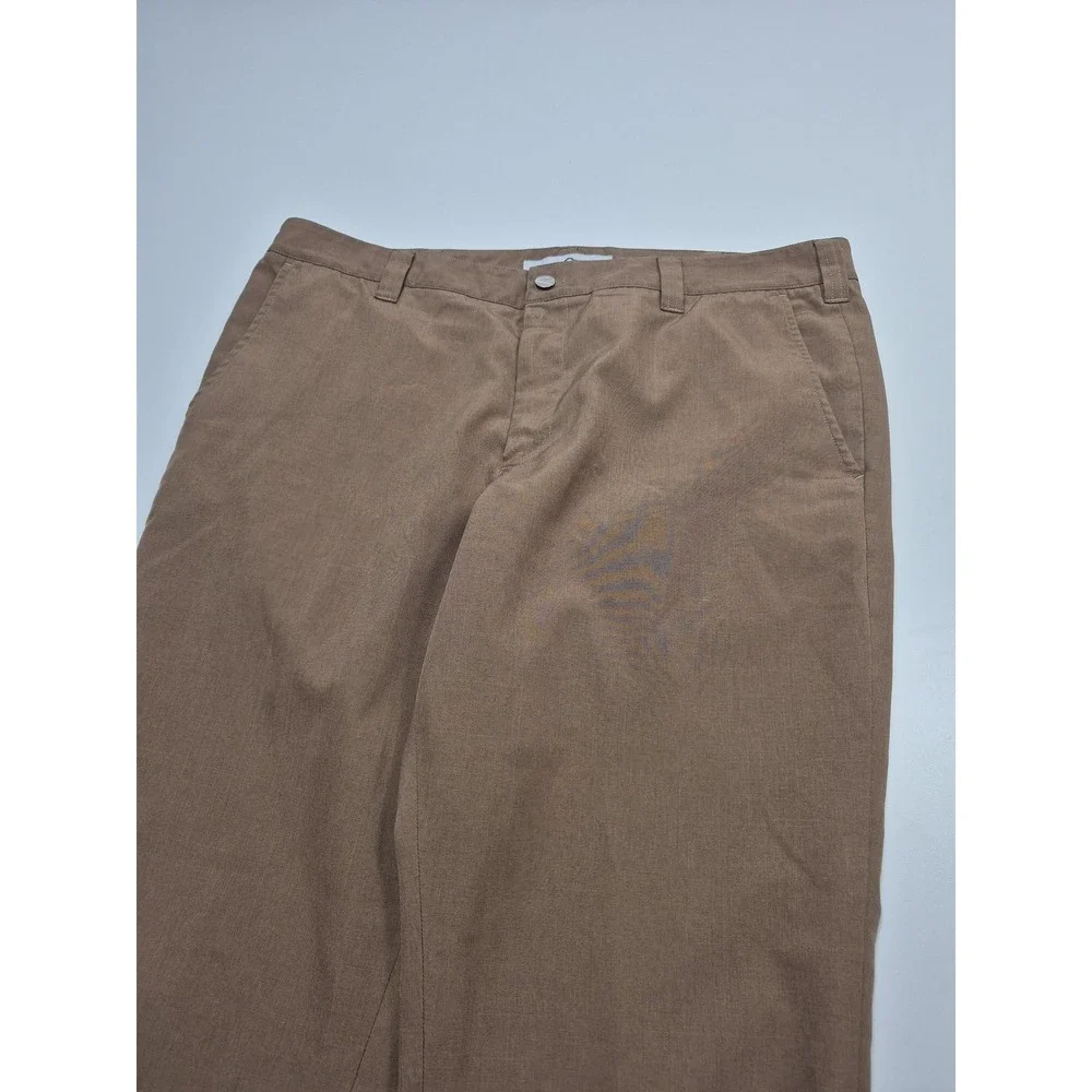 Bluffworks Pants Mens 37x31 Brown Relaxed Fit Chino Travel Casual Work NYC
